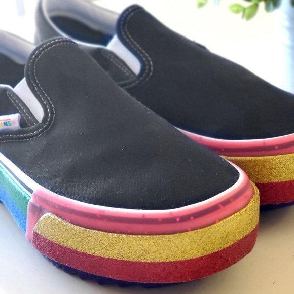 Vans Classic Stacked Glitter Platform Shoes - Picture 5 of 9